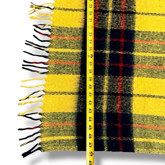 Vintage GIORGIO Beverly Hills Tartan Plaid Lap Throw Scarf Blanket 51 X 48 In - Picture 9 of 10